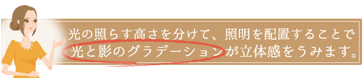 光の照らす高さで、気持ちを変える